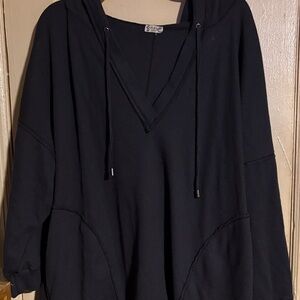 Free People dark gray pant set in a soft thermal sz large oversized